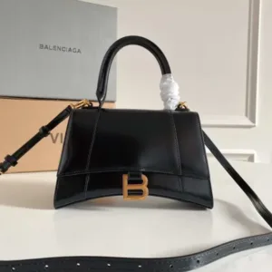 black leather Balenciaga Hourglass bag - Luxury Master Copy Dubai