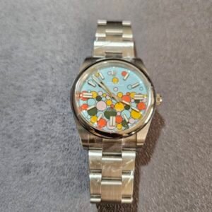 Rolex Oyster Perpetual 41 Celebration Dial New 2023 Releas 124300 Turquoise Colur Ful Dial - Luxury Master Copy Dubai